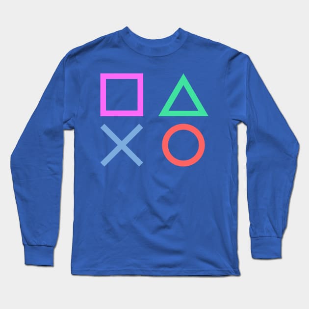 Playstation Long Sleeve T-Shirt by hellomammoth